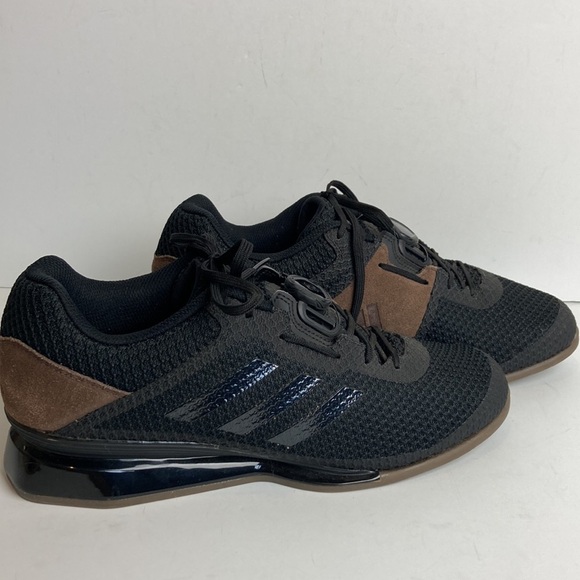 adidas Leistung 16 II BOA Weightlifting Shoes Sz 11 Black Suede Gym CrossFit - Picture 2 of 16